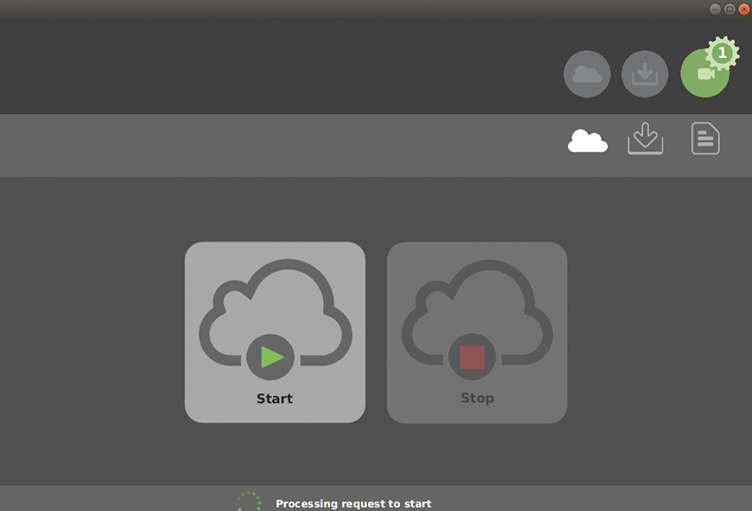 Old design — Cloud tab, controls sync only
