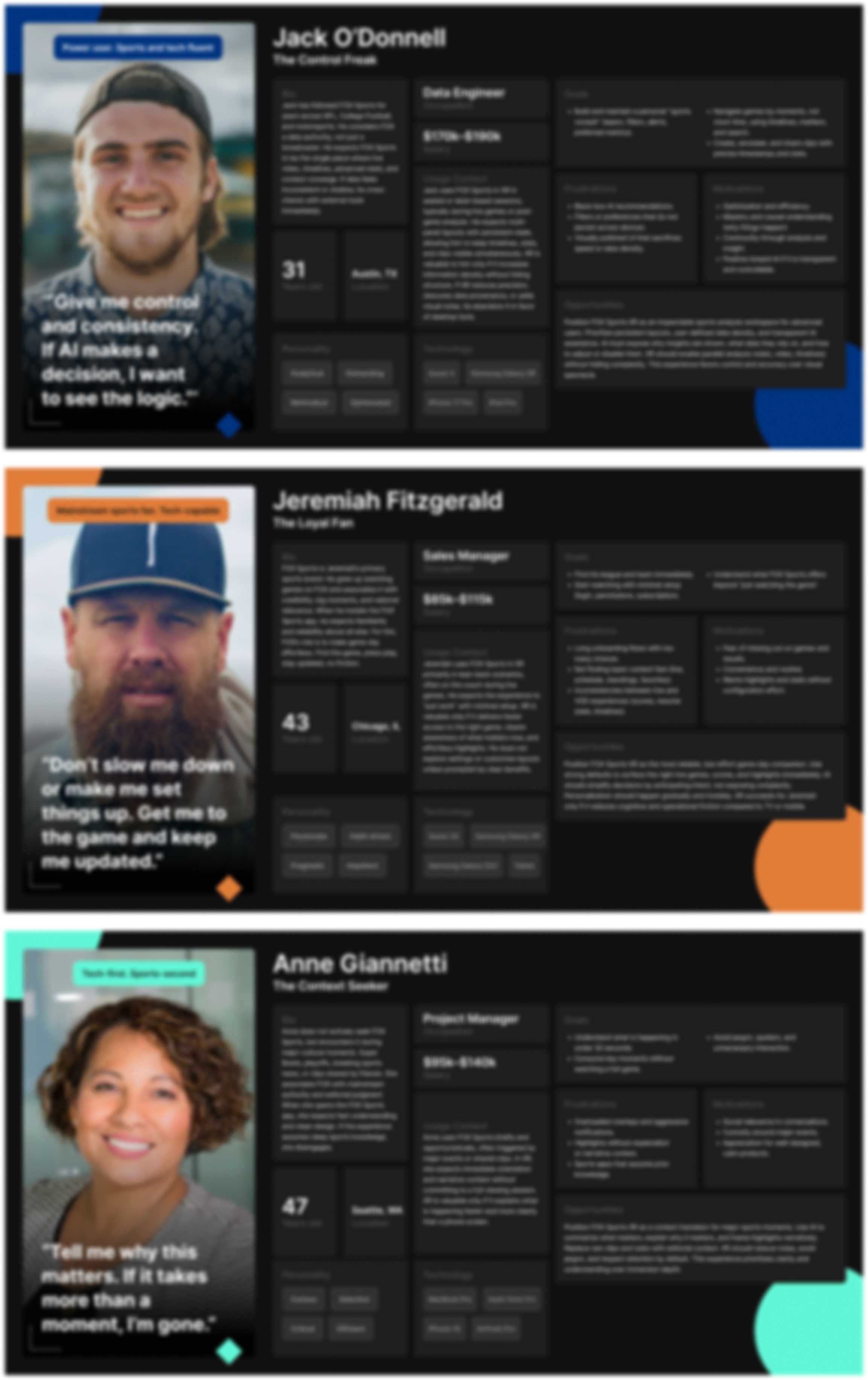 FOX Sports XR personas