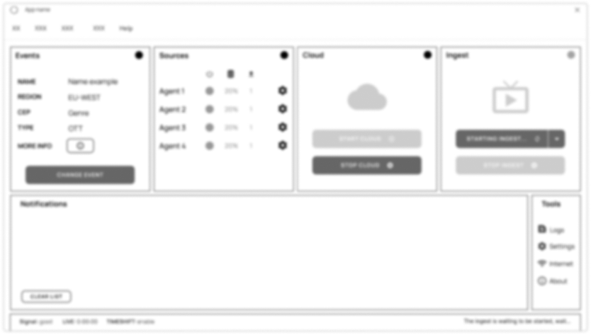 New wireframe: ingest started